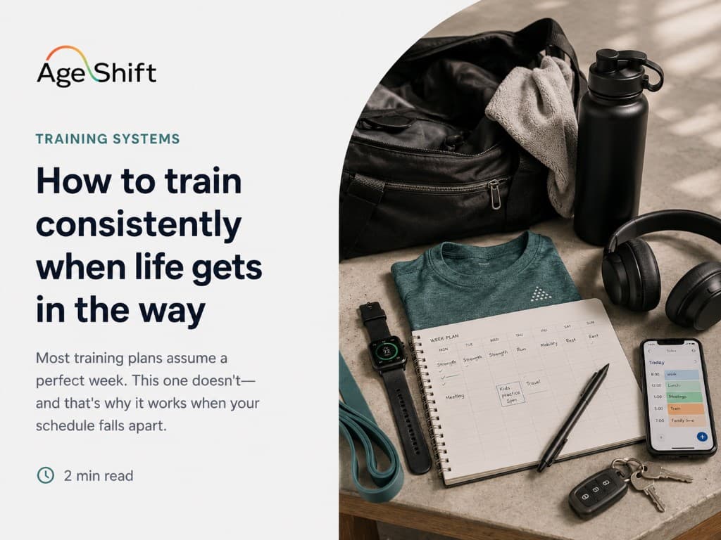 How to train consistently when life gets in the way — week plan, gym gear, and daily schedule