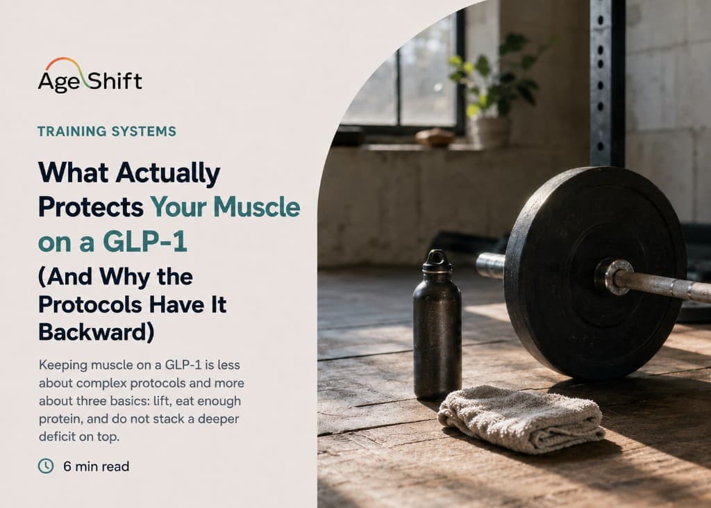 What Actually Protects Your Muscle on a GLP-1 — resistance training, protein, and avoiding a deeper deficit